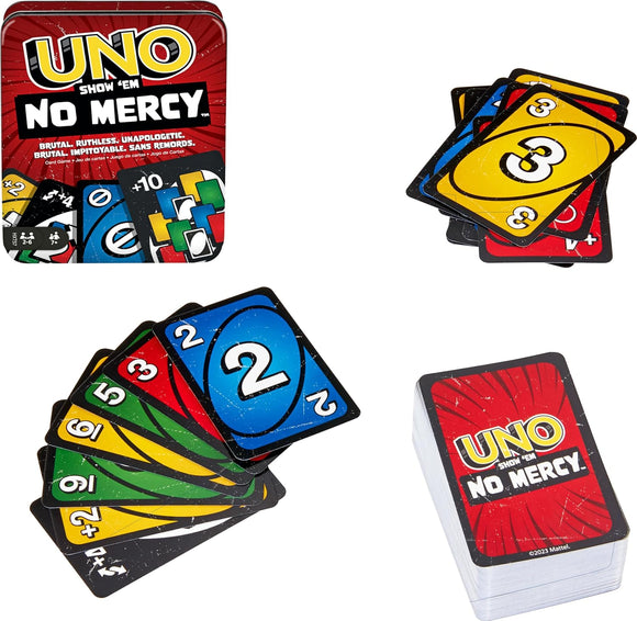 Mattel Games UNO Show 'Em No Mercy Card Game in Tin