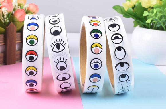 Eye mouth nose stickers (Tape)