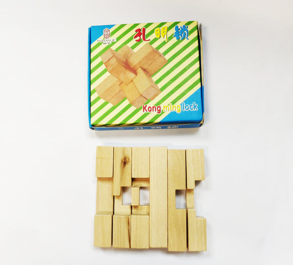 3D Wood Puzzle - Hung Ming Lock (Small)
