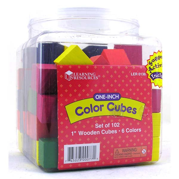 1 Wooden Color Cubes, Set of 102