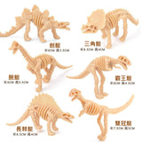 12 Dinosaur Skeletons Model