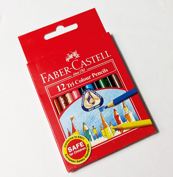 Faber-Castell 12 Tri Colour Pencils