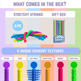 BUNMO Fidget Stretchy Strings - Super Sensory (6pcs)