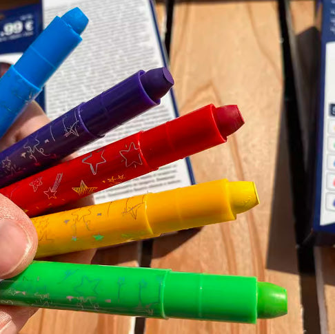 5 Color Glasmarker Multi crayons