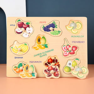 Wooden Puzzle - Fruits(with back picture)