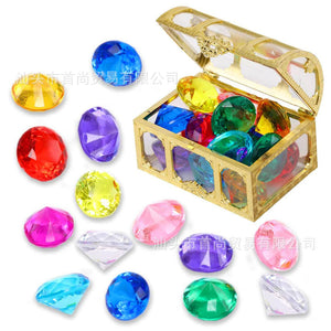 14pcs Color Diamond with Treasure Chest