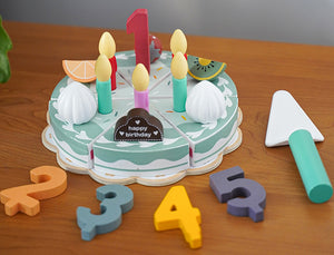 Wooden Birthday Cake Set