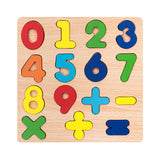 Wooden Numbers Shapes and Alphabet Board