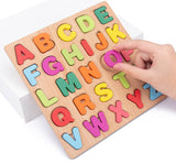 Wooden Numbers Shapes and Alphabet Board