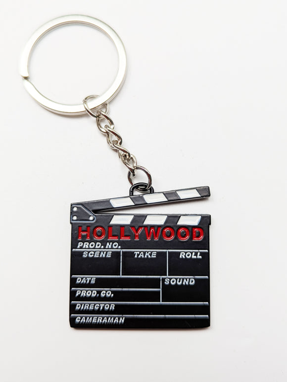 Metal Movie Clapperboard Keychain