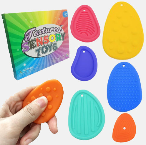 Fidget Toys - Textured Sensory Stone (6pcs)