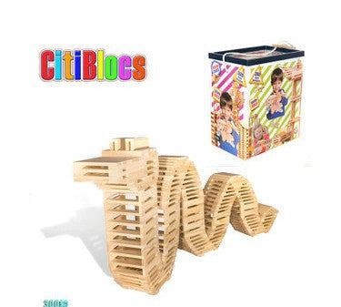 CitiBlocs 300-Piece Natural-Colored Building Blocks