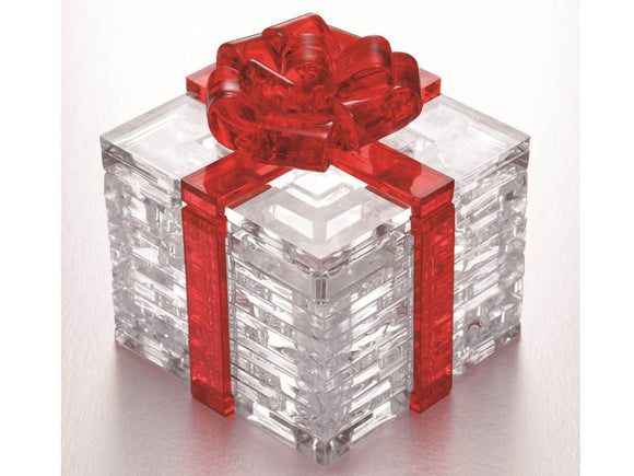 3D Crystal Puzzle - Red Ribbon Gift Box