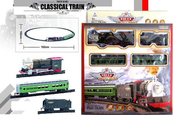 Light & sound electric train track play set