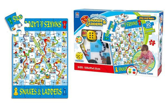 Great Puzzle Carpet - English snakes & ladders Chess