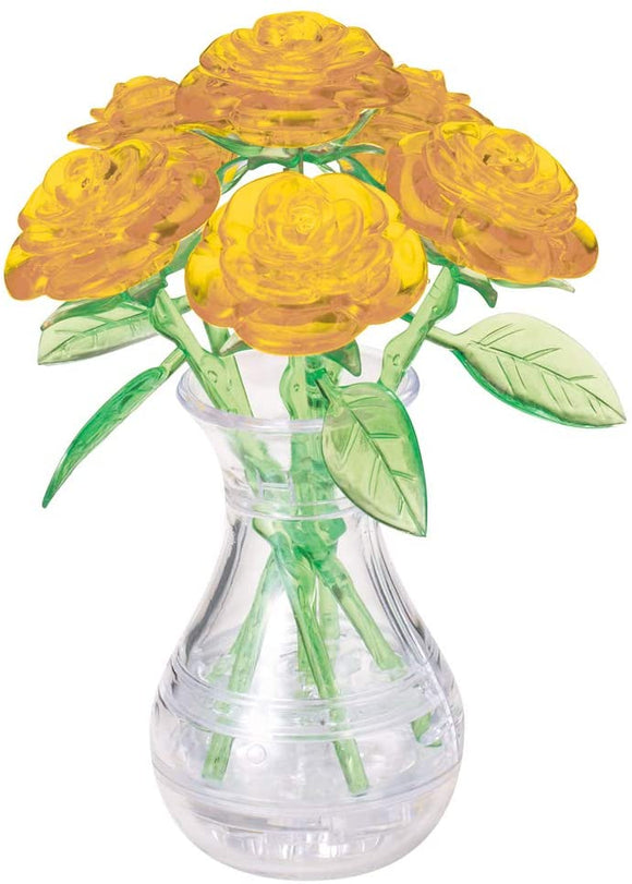 3D Crystal Puzzle - Six Rose (Yellow)