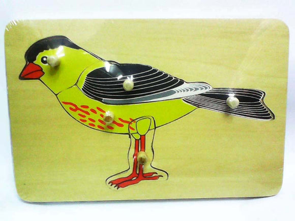 Wooden Puzzle w-handle - Bird Anatomy