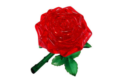 3D Crystal Puzzle - Red Rose