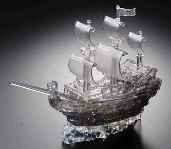 3D Crystal Puzzle - Black Pirate Ship