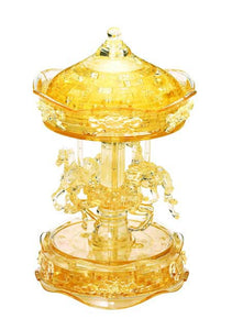 3D Crystal Puzzle - Carousel Golden