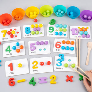 Number cognitive operation bead matching game