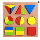 Wooden Geometric Matching Puzzle