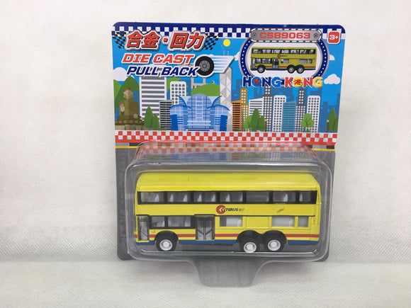 MiniCar - Hong Kong Double-deck Bus (Yellow)