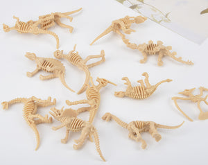 12 Dinosaur Skeletons Model
