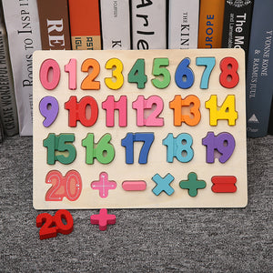 Wooden Number Alphabet Matching Board