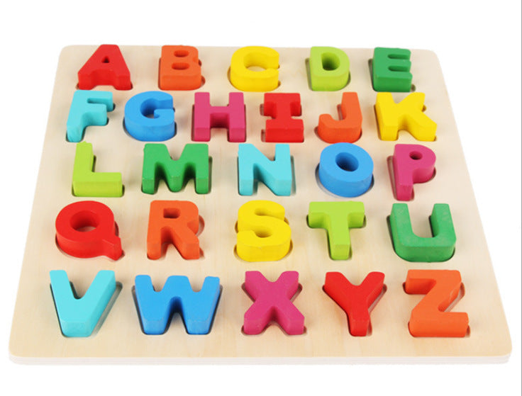 Humerry Kids Wooden Alphabet Puzzle Chunky Letters ABC Puzzles