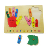 Wooden Puzzle w/Handle - Left Right Hand