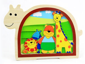 4-layer Animal Wooden Puzzle