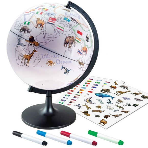 28cm (11”) Color My World Globe (with Static Stickers)